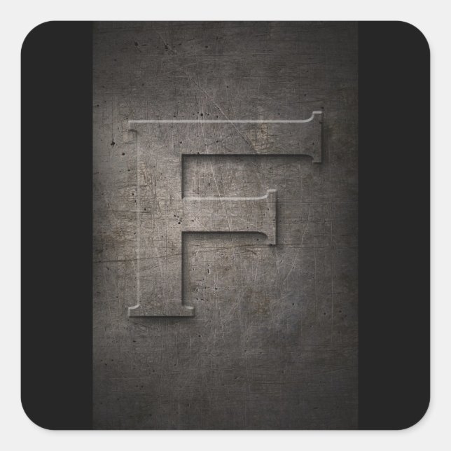 F Metal Monogram Stickers (Front)