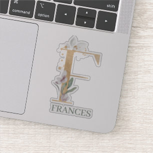 F Monogram Floral Personalised