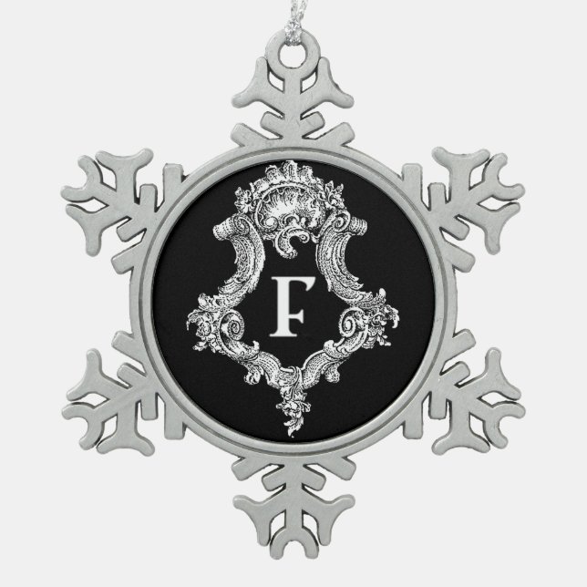 F Monogram Initial Ornament (Front)