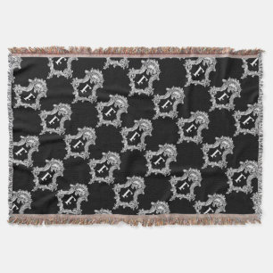 F Monogram Initial Throw Blanket