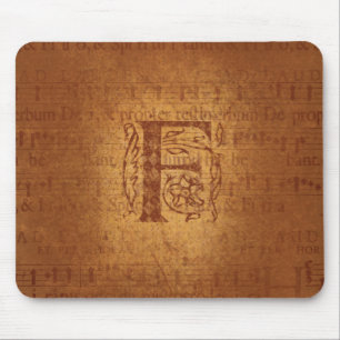 F monogram mouse mat
