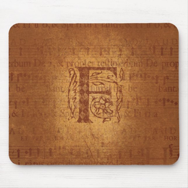 F monogram mouse mat (Front)