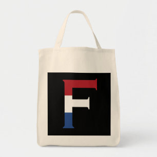F Monogram overlaid on NLD Flag on bk gtcn Tote Bag