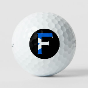 F Monogram overlaid on Scottish Flag tpv1 gbcnt Golf Balls