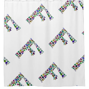 F Monogram Shower Curtain
