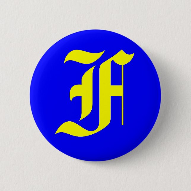 F - OLD ENGLISH 6 CM ROUND BADGE (Front)