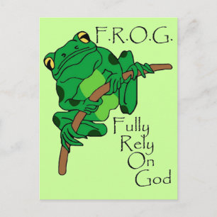 F.R.O.G. Fully Rely On God #1 Postcard
