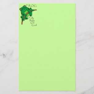 F.R.O.G. Fully Rely On God #1 Stationery