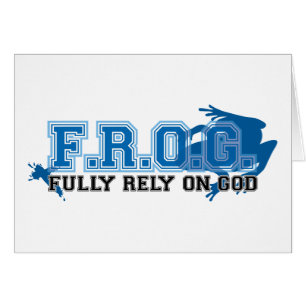 F.R.O.G. - Fully rely on God (blue)