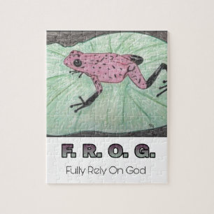 F.R.O.G.- Fully Rely On God Jigsaw Puzzle