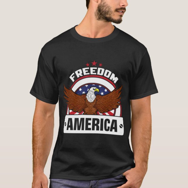 F.reedom A.merica - Bald Eagle T-Shirt (Front)