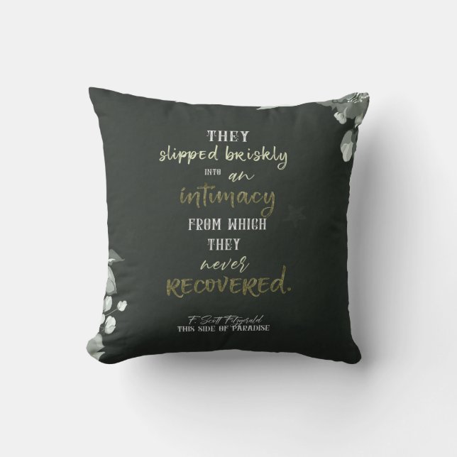 F. Scott Fitzgerald Quote Pillow (Front)