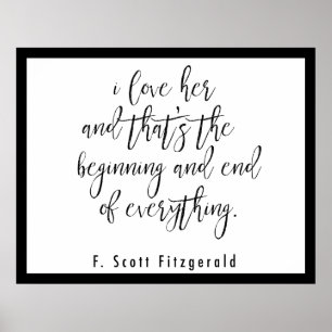F. Scott Fitzgerald Quote Poster