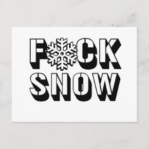 F SNOW -.png Postcard