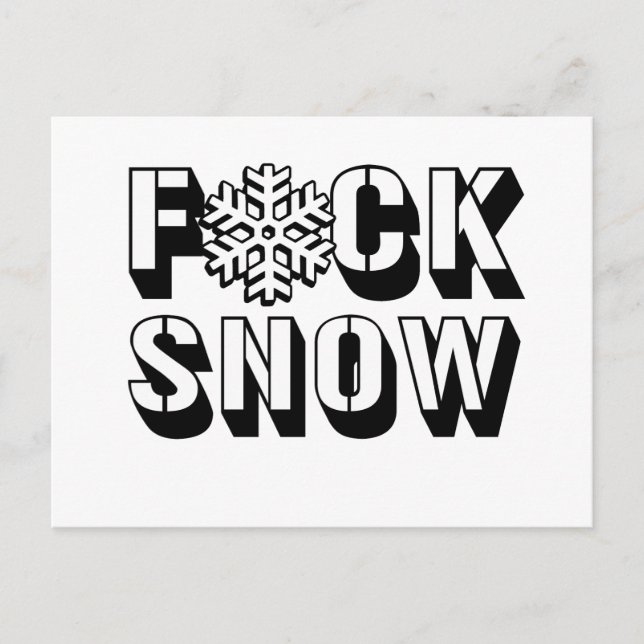 F SNOW -.png Postcard (Front)