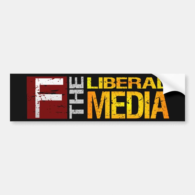 F the Liberal Media Bumper Sticker (Front)