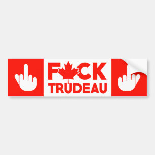 F Trudeau Canadian truckers freedom convoy Truck Bumper Sticker