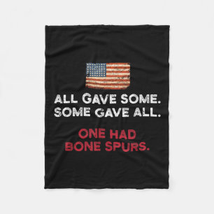 F Trump Shirt - Cadet Bone Spurs  Fleece Blanket
