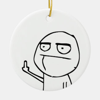 F U Dude Ceramic Tree Decoration