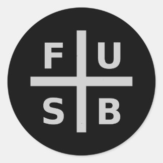F.U.S.B.  CLASSIC ROUND STICKER