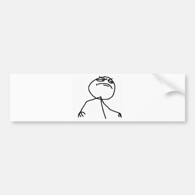 F Yea Guy Bumper Sticker (Front)