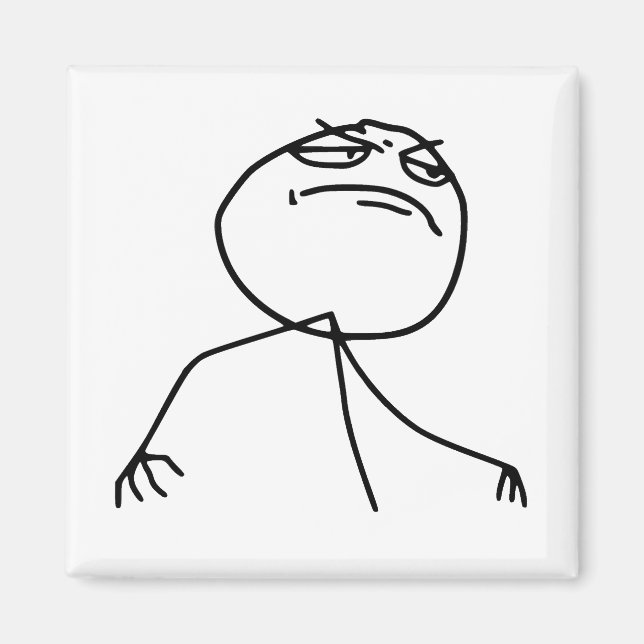 F Yea Rage Face Meme Magnet (Front)