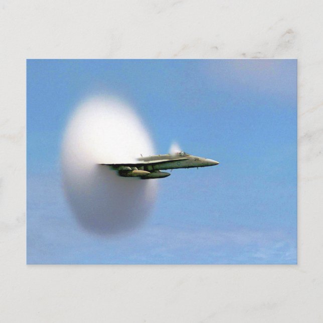 FA-18 Hornet Breaking Sound Barrier Postcard (Front)