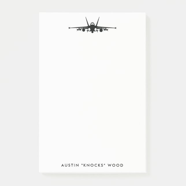 FA-18C Hornet Personalise Post-It Note Pad (Front)