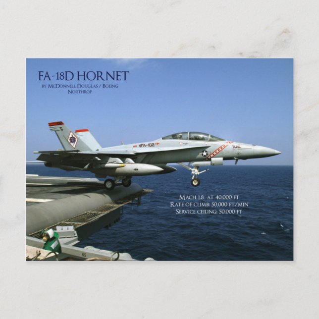 FA-18D Hornet Postcard (Front)