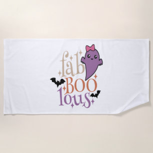 Fa BOO Lous Fa BOO Lous Halloween Ghost Beach Towel