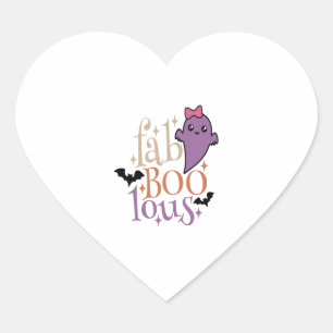 Fa BOO Lous Fa BOO Lous Halloween Ghost Heart Sticker