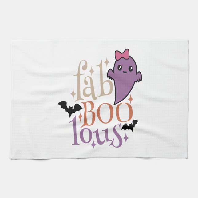 Fa BOO Lous Fa BOO Lous Halloween Ghost Tea Towel (Horizontal)