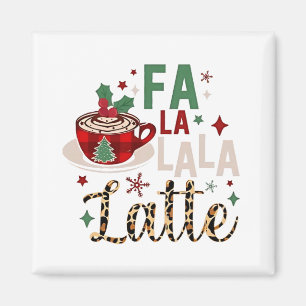 Fa Fa La La Latte Funny Christmas Santa Xmas  Magnet