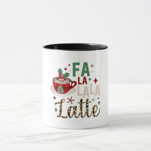 Fa Fa La La Latte Funny Christmas Santa Xmas  Mug