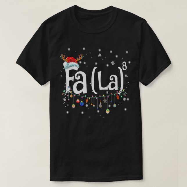Fa La8 Funny Christmas Santa Fa La Math 2 T-Shirt (Design Front)