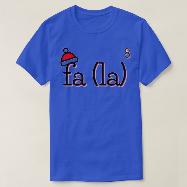 Fa La8 Funny Christmas Santa Fa La Math Teacher 3 T-Shirt (Design Front)