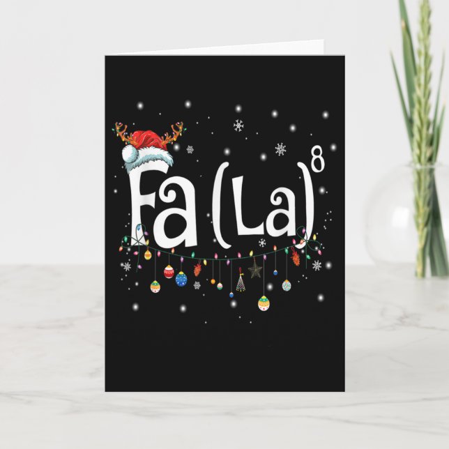 Fa (la)8 Fun Christmas Santa Fa La Math Gift  Card (Front)