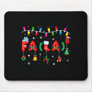 Fa (la) 8 Funny Christmas Lights Santa Fa La Math  Mouse Mat