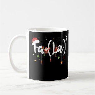 Fa (La)8 Funny Christmas Santa Fa La Math Christma Coffee Mug