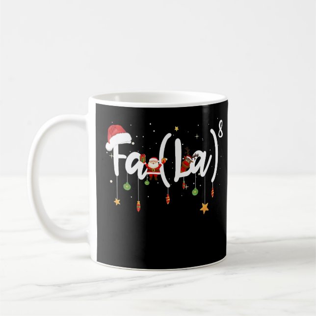 Fa (La)8 Funny Christmas Santa Fa La Math Christma Coffee Mug (Left)