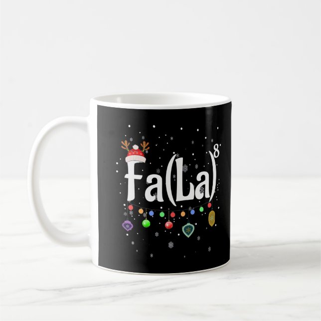 Fa (La)8 Funny Christmas Santa Fa La Math Gift Pre Coffee Mug (Left)