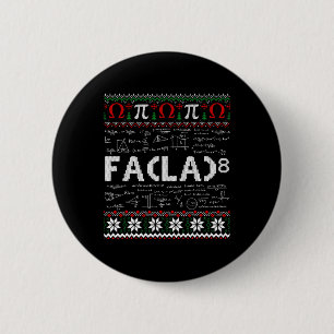 Fa (la)8 Funny Christmas Santa Fa La Math Teacher 6 Cm Round Badge