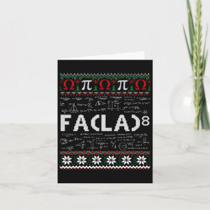 Fa (la)8 Funny Christmas Santa Fa La Math Teacher  Card