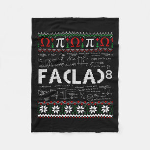 Fa (la)8 Funny Christmas Santa Fa La Math Teacher Fleece Blanket
