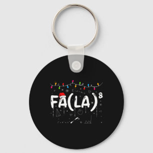 Fa (la)8 Funny Christmas Santa Fa La Math Teacher Key Ring