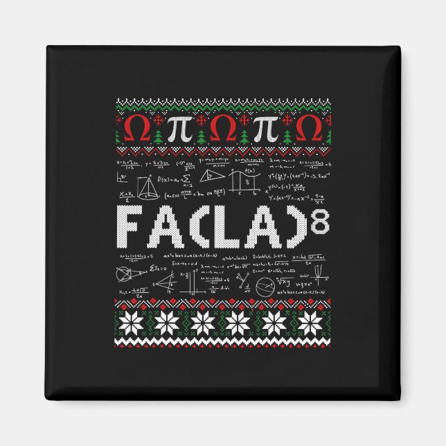 Fa (la)8 Funny Christmas Santa Fa La Math Teacher  Magnet (Front)