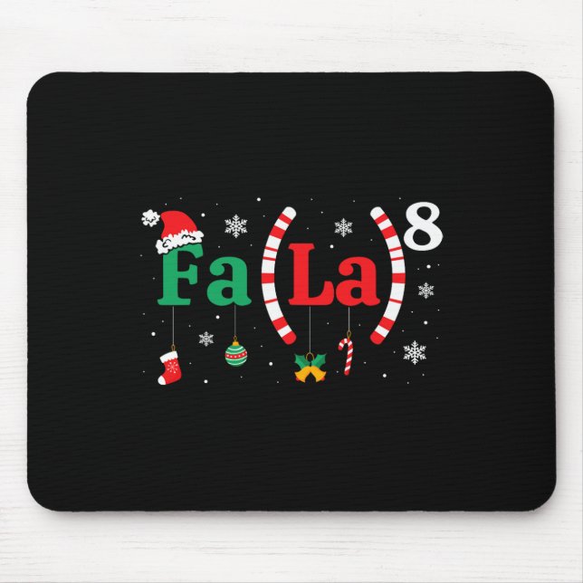 Fa (la)8 Funny Christmas Santa Fa La Math Teacher  Mouse Mat (Front)