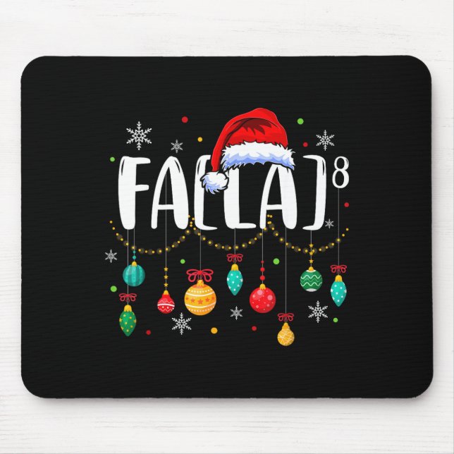 Fa (la) 8 Funny Christmas Santa Fa La Math Teacher Mouse Mat (Front)