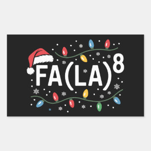 FA (LA)8 Funny Christmas Santa Fa La Math Teacher Rectangular Sticker
