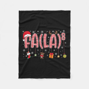 Fa (la)8 Funny Christmas Santa Fa La Math Teachers Fleece Blanket